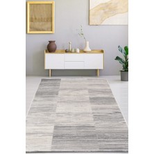 Konfor Halı Motto 4479 Gri Yumuşak Dokulu Salon Mutfak Koridor Oturma Odası Dokuma Makine Halısı