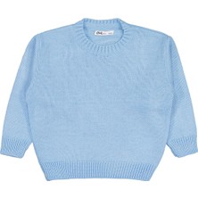 Civil Girls Düz 2-5 Yaş Kazak - Mavi 3-4 Yaş