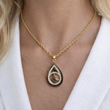 Yush Aksesuar Burgu Zincir Çelik Damla Kolye