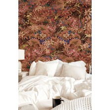 Arkhearts Floroma - Dokulu Goblen Desenli Yaprak Formlu Duvar Kağıdı (Kendinden Yapışkanlı)