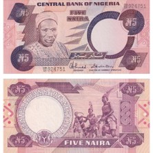 Lidya Koleksiyon Nijerya 5 Naira - 1991 - Çil
