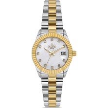 Platin Pierre PL-1261LA-D1 Minimal Takvimli Sedef Kadran Kadın Kol Saati