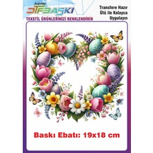 F17 Ajans Paskalya Temalı Ütü ile Yapışan Tişört Tekstil Baskı