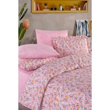 Uçkan Home %100 Pamuk Fırfırlı Çift Kişilik Nevresim Seti