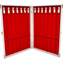 Sezgin Kutu ve Aksesuar Tesbih Kutusu 14 Lü Deri Beyaz