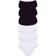 Çamaşır Kenti 6 Adet Tutku Kadın Yüksek Bel Bato Kalın Lastik Külot S4