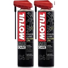 Motul C4 Chain Lube Factory Line Yarış Tipi Motosiklet Zincir Yağı 400 ml – 2’li Set