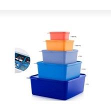 Tupperware Renkli Kare Set