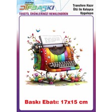 F17 Ajans Kitap Özel Tasarım Ütü ile Yapışan Tişört Tekstil Baskı