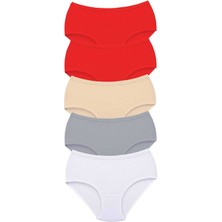 Çamaşır Kenti 5 Adet Tutku Kadın Yüksek Bel Bato Kalın Lastik Külot S14