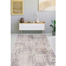 Konfor Halı Motto 4481 Gri Yumuşak Dokulu Salon Mutfak Koridor Oturma Odası Dokuma Makine Halısı