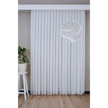 Paşamanlar Mat Beyaz Bambu Orta Gramajlı 1/3 Sık Pileli Salon, Oturma, Yatak Odası