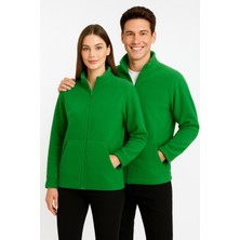 Kae Laurean Unisex Anti-Pilling Tüylenme Yapmayan Standart Fit Tam Fermuarlı Soğuk Geçirmez Polar Hırka