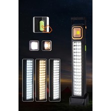 Gampus 45 Watt Cob LED + 48 Ledli Solar Şarjlı Işıldak Acil Durum Lambası Kamp Lambası