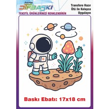 F17 Ajans Astronot Uzay Ütü ile Yapışan Tişört Tekstil Baskı