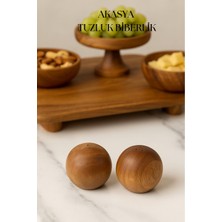 Depa Akasya 2 Li Top Tuzluk Biberlik Seti - Şık ve Doğal