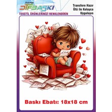 F17 Ajans Sevimli Çocuk Ütü ile Yapışan Tişört Tekstil Baskı