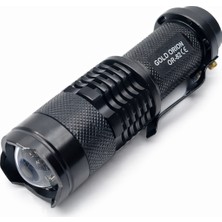 Goldorion Gold Orion Or-82 Şarj Edilebilir LED El Feneri | 10W | 14500 1300 Mah Pil | 3 Işık Modu