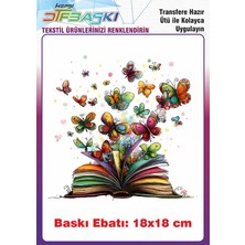 F17 Ajans Kitap Özel Tasarım Ütü ile Yapışan Tişört Tekstil Baskı