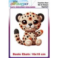 F17 Ajans Örgü Görünümlü Ütü ile Yapışan Tişört Tekstil Baskı