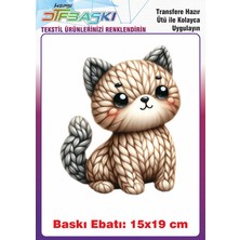 F17 Ajans Örgü Görünümlü Ütü ile Yapışan Tişört Tekstil Baskı