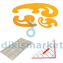 dm dikişmarket Cetvel Setleri (GEODERİK CETVEL/PİSTOLE/KIRKYAMA CETVEL)