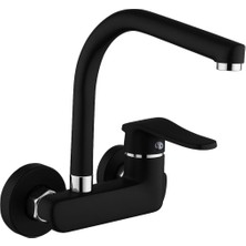 Sardıcı Void Serisi Duvardan Aplik Siyah Mutfak Batarya Pirinç Döküm