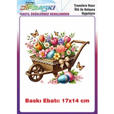 F17 Ajans Paskalya Temalı Ütü ile Yapışan Tişört Tekstil Baskı