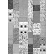 Aren Halı Sohuse Patchwork Gri Triko Akrilik Pamuk Atkılı Makine Halısı