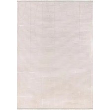 Aren Halı Linde Modern Bej Polyester Kaydırmaz Tabanlı Makine Halısı