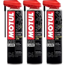 Motul C4 Chain Lube Factory Line Yarış Tipi Motosiklet Zincir Yağı 400 ml – 3’liü Set