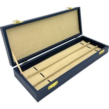 Sezgin Kutu ve Aksesuar Tesbih Kutusu 3 Lü Deri Lacivert