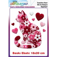 F17 Ajans Örgü Görünümlü Kedi Ütü ile Yapışan Tişört Tekstil Baskı