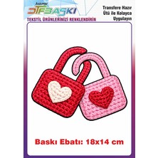 F17 Ajans Örgü Görünümlü Ütü ile Yapışan Tişört Tekstil Baskı