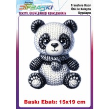 F17 Ajans Örgü Görünümlü Ütü ile Yapışan Tişört Tekstil Baskı