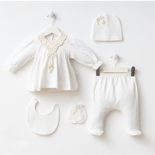 Butik Kız Bebek %100 Pamuklu Antialerjik Hastane Çıkışı 5 'li Yenidoğan Set