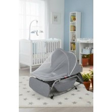 Bebeciden Çift Yönlü Sallanabilir Lüks Ana Kucağı ve Bebek Dinlenme Koltuğu – Ergonomik Tasarım Kahve