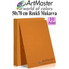 ArtMaster Turuncu Renkli Mukavva 50X70 cm 10 Adet 1 Paket Renkli Sert Karton 1.0 mm Anasınıfı Hobi Etkinlik Okul Öncesi Elişi