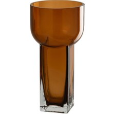 Laromita Decoration Carol Amber Uzun Cam Vazo / 26 cm