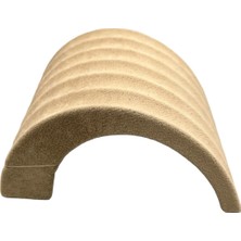 Megass Dekor Süet Kumaş Sütlü Kahve Renk 14/11 cm Bileklik Künye Standi