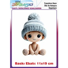 F17 Ajans Örgü Görünümlü Ütü ile Yapışan Tişört Tekstil Baskı