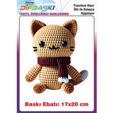 F17 Ajans Örgü Görünümlü Ütü ile Yapışan Tişört Tekstil Baskı