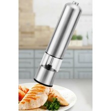 Gampus Pilli Işıklı Karabiber Tuzluk Değirmeni Otomatik Baharat Öğütücü