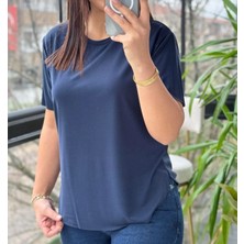 Pembe T-Shirt Pamuklu Kumaş Dokulu