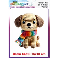 F17 Ajans Örgü Görünümlü Ütü ile Yapışan Tişört Tekstil Baskı