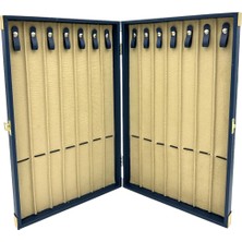 Sezgin Kutu ve Aksesuar Tesbih Kutusu 14 Lü Deri Lacivert