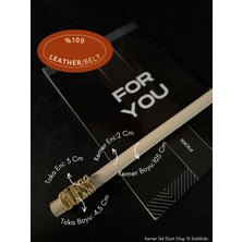 Fiori Hakiki Bombeli Deri Yazılı Toka Detaylı Kadın Kemeri, Ceket Kemeri, Gömlek Kemeri, Elbise Kemeri