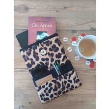 TUYLUTUKKAN Leopar Desenlı 20×27 cm 4 Ceplı Kitap ve Tablet Kılıfı