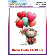 F17 Ajans Sevimli Kunduz Ütü ile Yapışan Tişört Tekstil Baskı