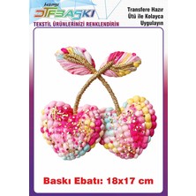 F17 Ajans Örgü Görünümlü Ütü ile Yapışan Tişört Tekstil Baskı